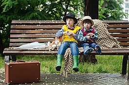 男孩,孩子们,帽子
