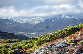 山区的苔原,山,范围