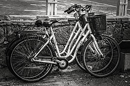 自行車,街,戶外