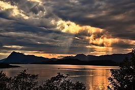 山,挪威,視圖