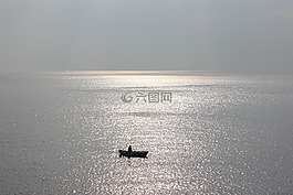 海,黎明,日落