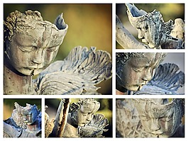 拼貼,雕像,公園