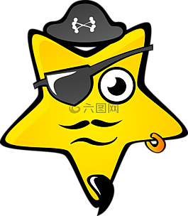 海盜,明星,黃色