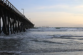 碼頭,海洋,波