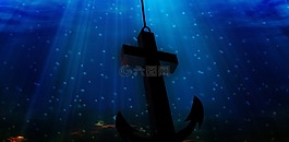 锚点,海,交叉