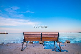 長(zhǎng)凳,日落,天空
