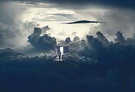 天空,云,自然