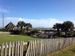 海邊,沿海,院子里