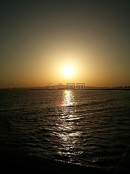 日落,自然,夏天