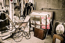 跳蚤市场,老,垃圾