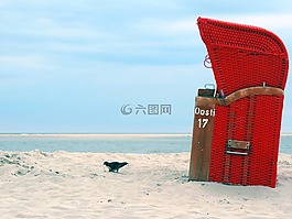 沙滩椅,沙,海滩