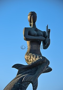美人魚(yú),雕塑,雕像