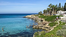 塞浦路斯,protaras,海岸線