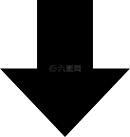 箭頭,下面,向下