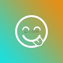 表情符號,梯度,顯示出你的舌頭