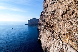 撒丁島,樓梯,海