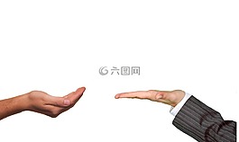 手,西装,给