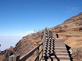 棧道,藍天,樓梯