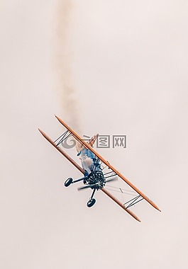 波音的斯蒂爾曼pt-13d,雙層,飛機
