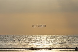 海灘,太陽,雨