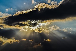云,黑暗,太陽