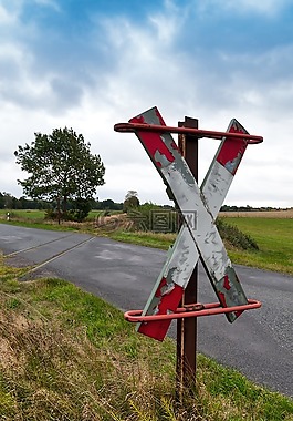 andreaskreuz,鐵路,火車(chē)