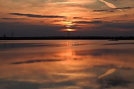 日落,abendstimmung,余輝