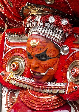theyyam,红色,喀拉拉邦