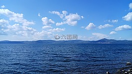 布拉恰诺湖,天空,水