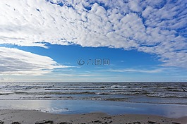 海,云,海浪