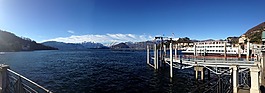 湖,laveno,碼頭