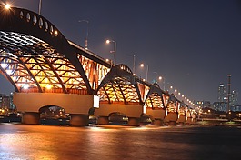 夜景,簦桥,桥