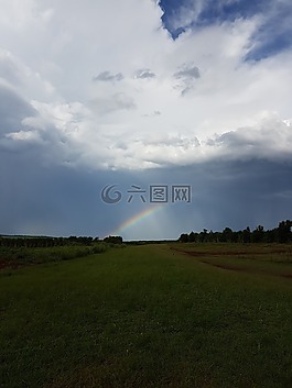 字段,阿科-虹膜,雨
