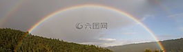 彩虹,天空,雨