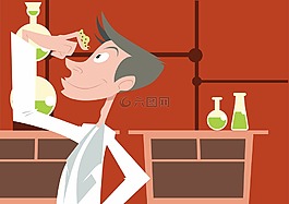 科學(xué)家,實驗室,毛蟲