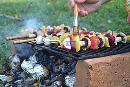 烤串,烤架,食品
