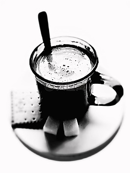 咖啡,杯,糖