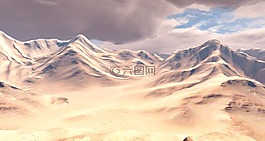 沙漠,沙,山