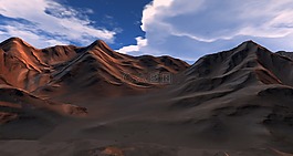 沙漠,沙,山