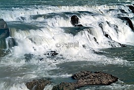 冰島,火山,瀑布