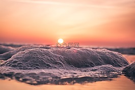 日出,自然,默特爾海灘