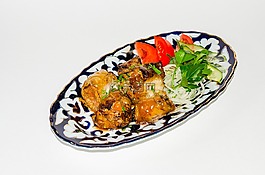 鸡,蔬菜,板