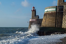 沖浪,燈塔,海岸
