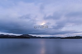 月光,湖,孔