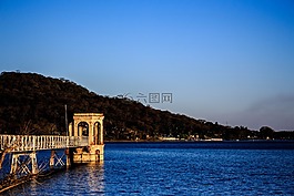 壩,橋,水