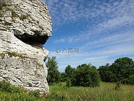 汝拉 krakowsko 琴,岩,石灰石