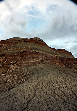 涂成沙漠,景觀,山