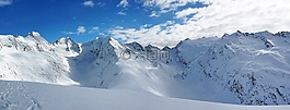 雪,冬季,山