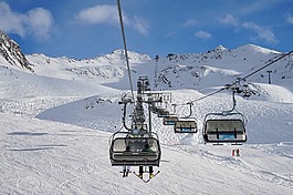 雪,冬季,山