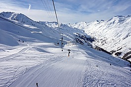 雪,冬季,山